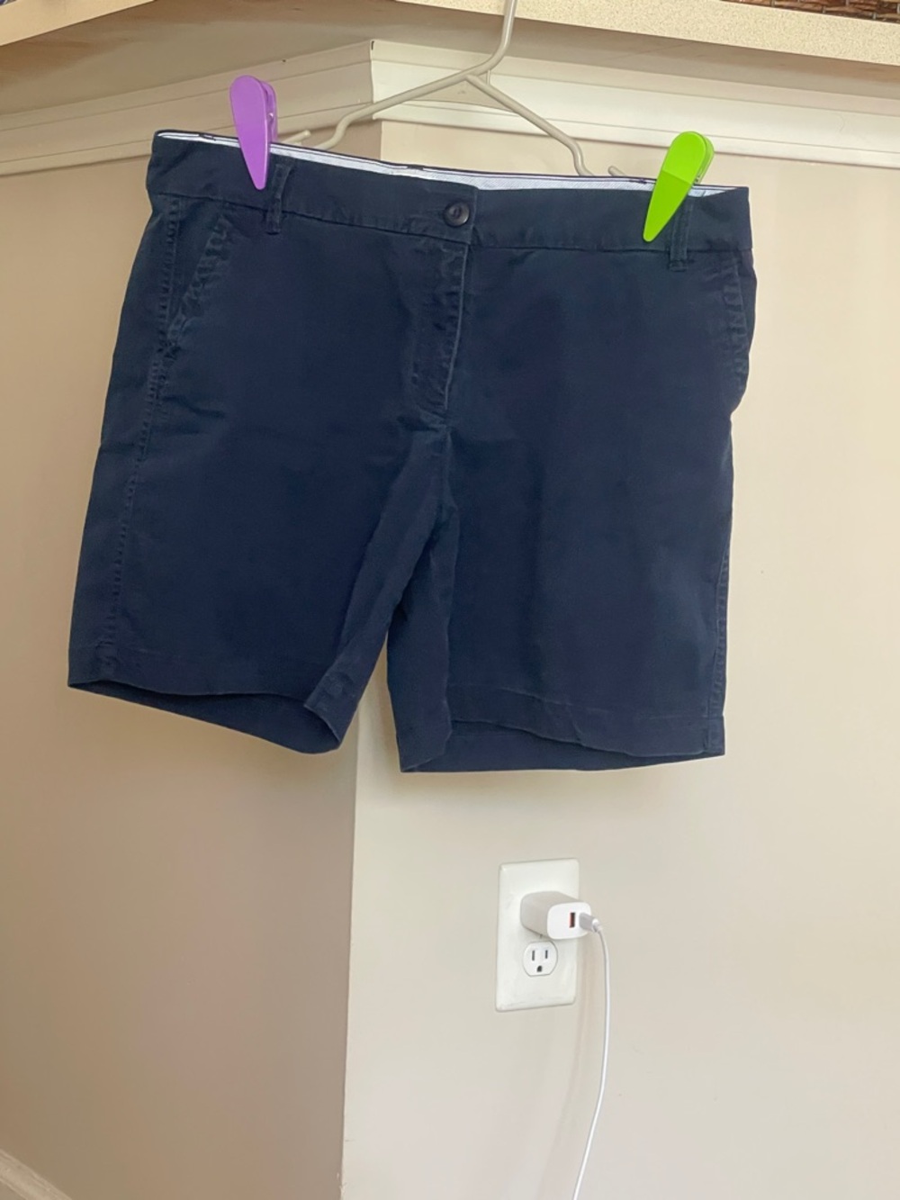 Classic Crown and Ivy navy Women’s Cotton Blend Shorts